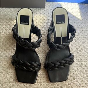 Dolce Vita Black Braided Sandals